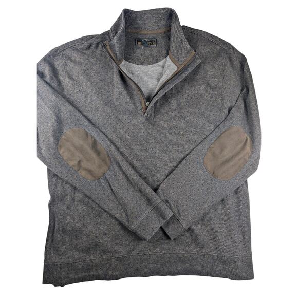 Jos A. Bank Reserve Collection Sweater Men's Quarter Zip Brown Cotton Size XXL - Picture 1 of 4
